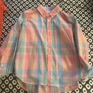 Little English Pastel Plaid Button Down Shirt